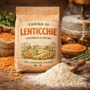 25 Kg Farina di Lenticchie Italiane (molitura a pietra)