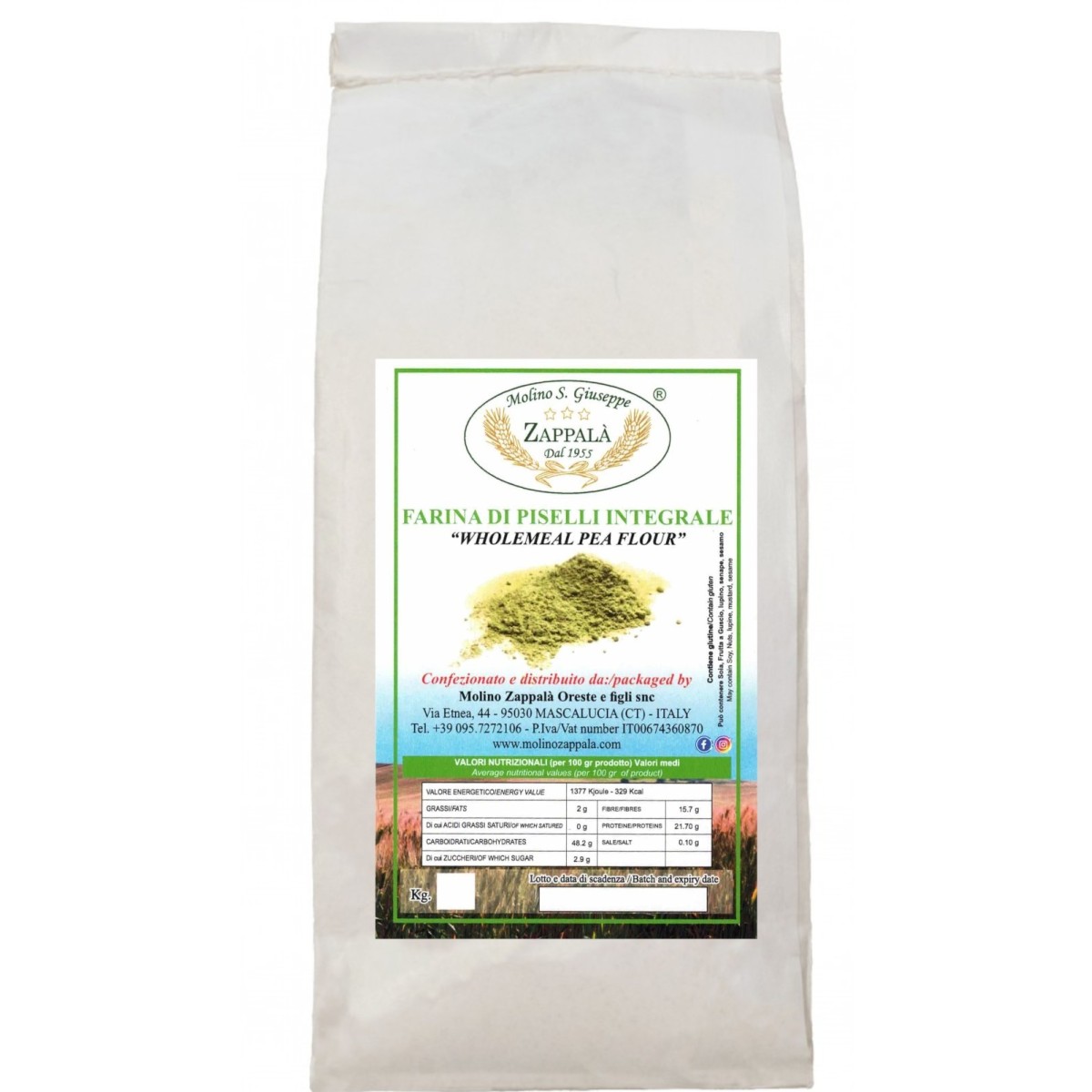 1 Kg Farina di Piselli Integrale