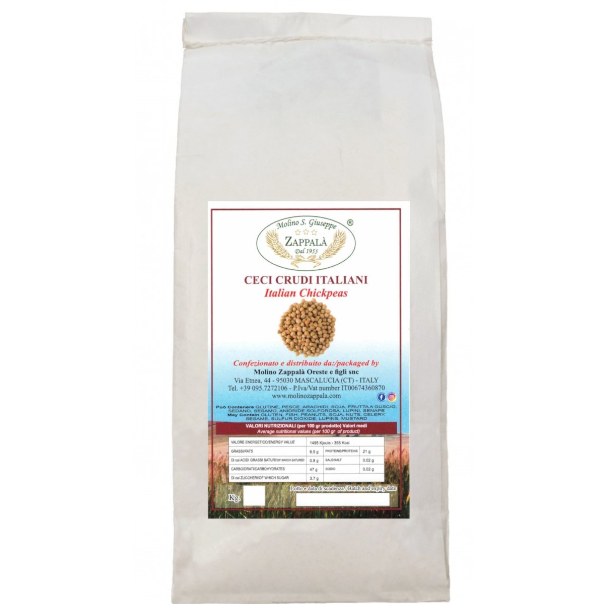 1Kg Ceci Crudi Origine Italia