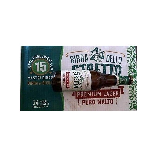 24x33cl Birra Dello Stretto 33cl "premium Lager" Puro Malto