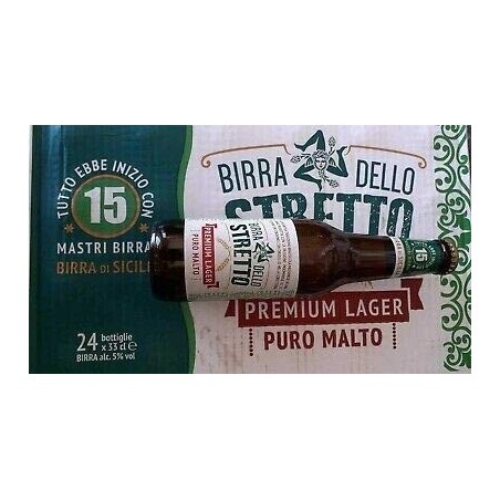 24x33cl Birra Dello Stretto 33cl "premium Lager" Puro Malto