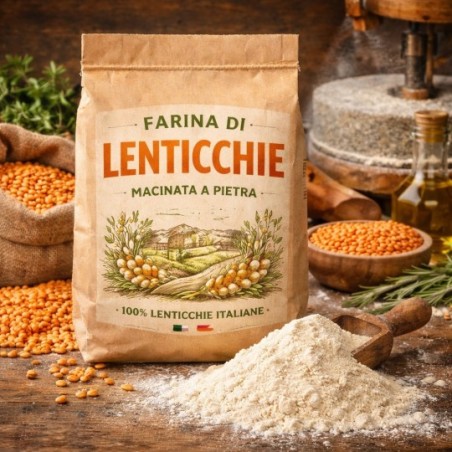 5 Kg Farina di Lenticchie Italiane (molitura a pietra)
