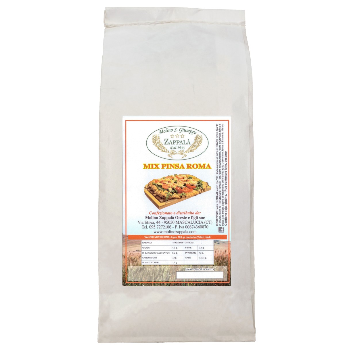 25 Kg Mix "PinsaRoma" Molino Zappalà