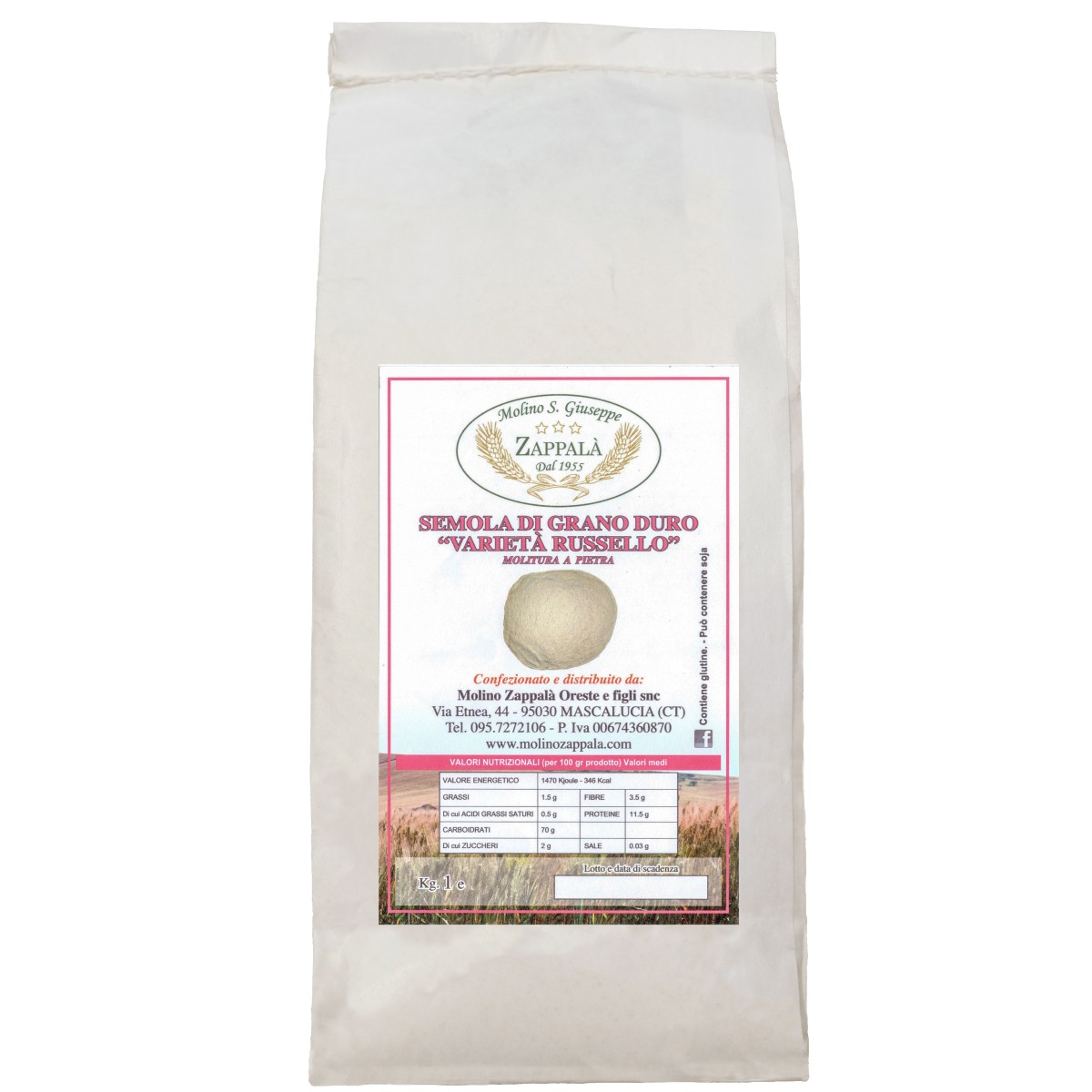1Kg Farina di RUSSELLO (molito a pietra)- Molino Zappalà