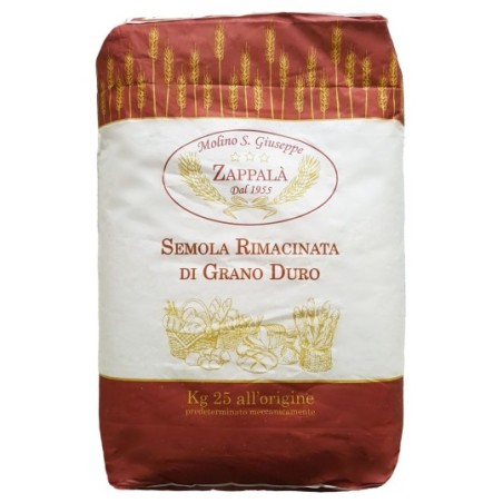25 Kg Semola rimacinata di grano duro siciliano tipo SPECIALE-MOLINO ZAPPALA'