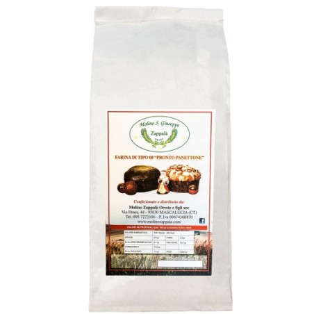5 Kg  PRONTO PANETTONE Farina di grano tenero tipo 00 -MOLINO ZAPPALA'