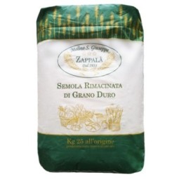 25 Kg Semola rimacinata di grano duro siciliano -MOLINO ZAPPALA'